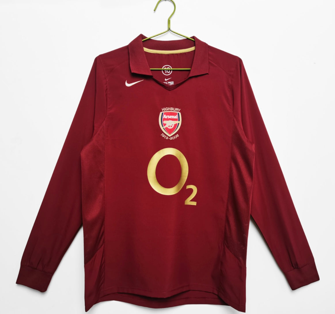 Arsenal 2005/06 Home Jersey with Long Sleeves