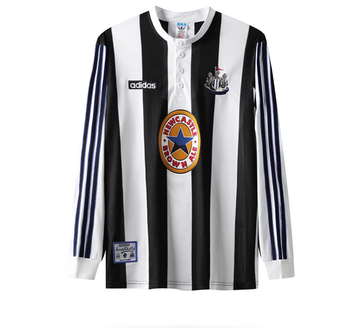 90s Newcastle Home Soccer Jersey - Long Sleeve Retro