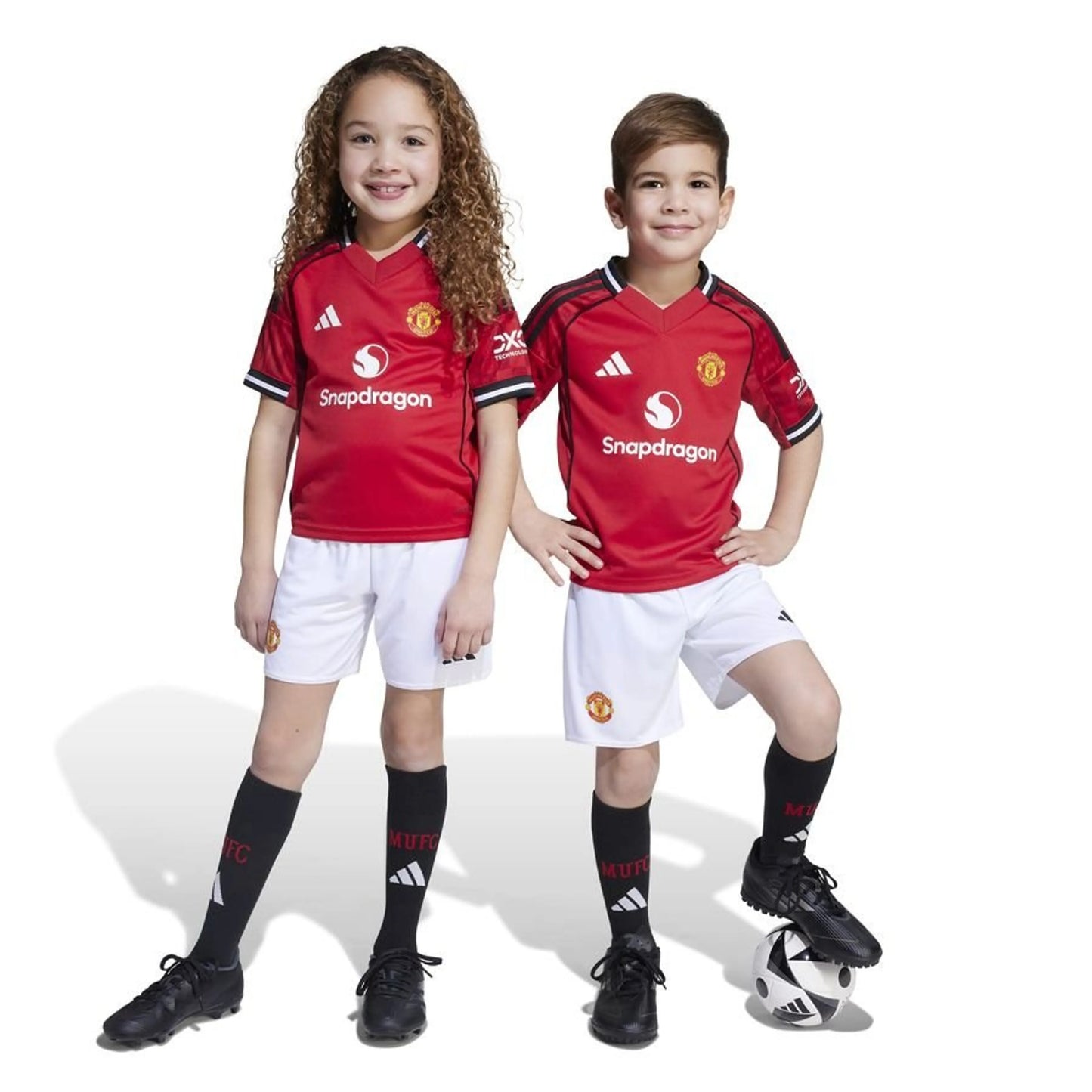 Children's Man Utd 2025/26 Home Mini-Kit Jersey, Polyester
