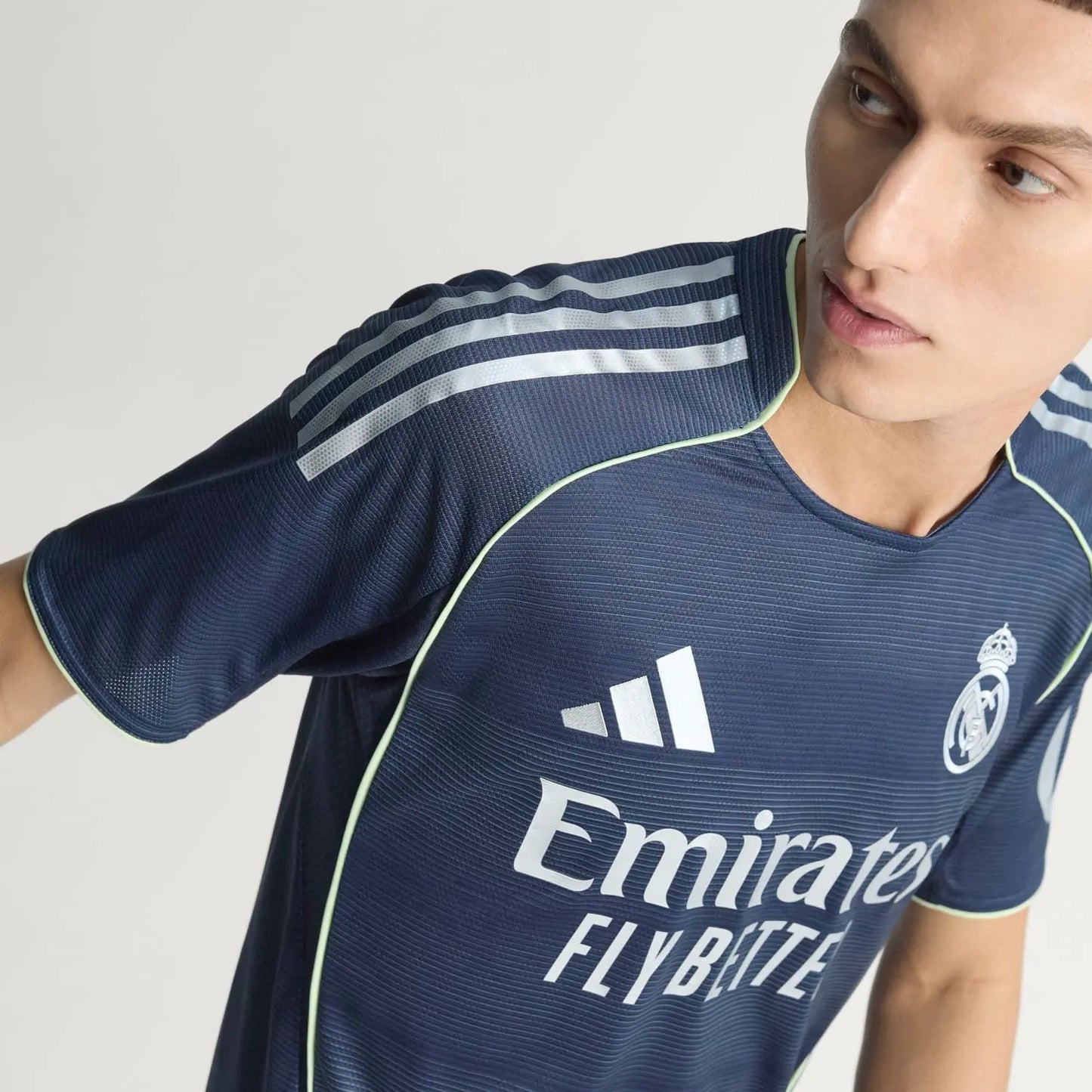 Adidas Men's Moiré Effect Jersey 25/26 Navy
