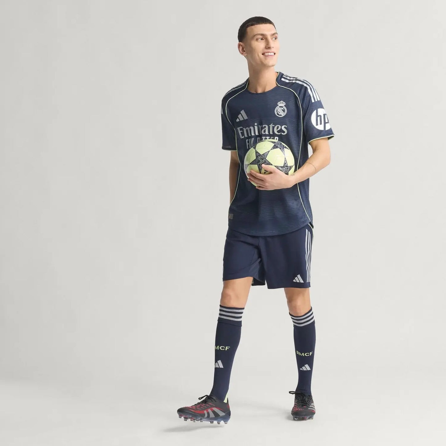 Adidas Men's Moiré Effect Jersey 25/26 Navy