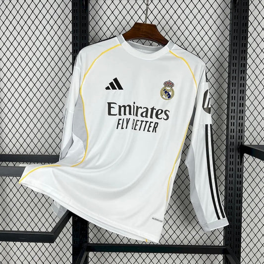 Real Madrid 2025/26 Home Long Sleeve Jersey