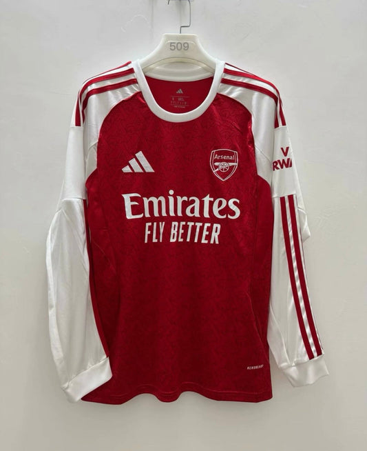 Arsenal 2025/26 Long Sleeve Home Jersey