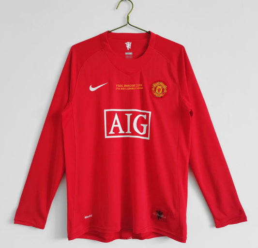 Manchester United 2007/08 Home Jersey Long Sleeve