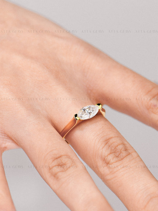 1 CT Marquise Couple Ring