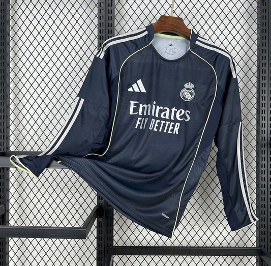 Real Madrid Away Jersey 2025/26 Long Sleeve