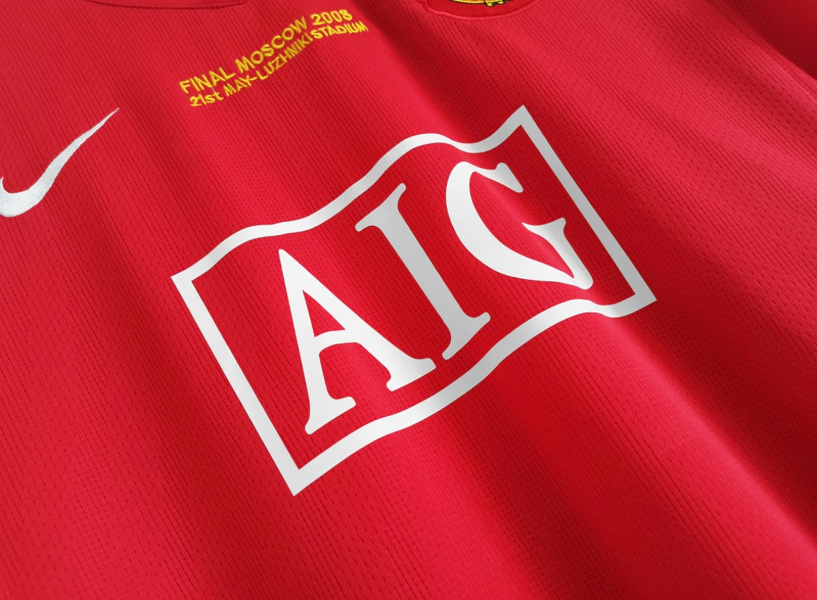Manchester United 2007/08 Home Jersey Long Sleeve
