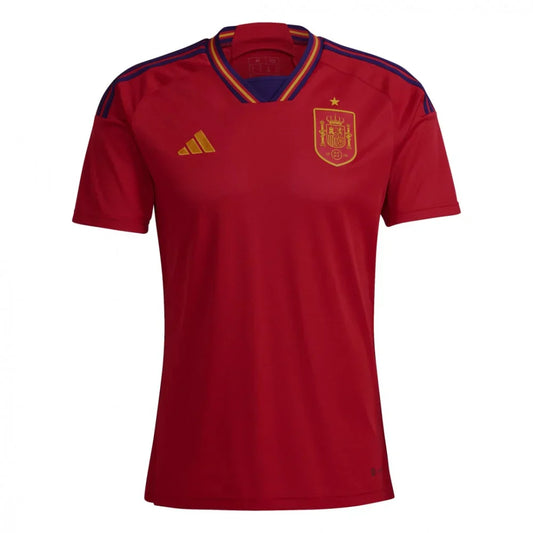 Spain Home Soccer Jersey with Moisture-Wicking Tech