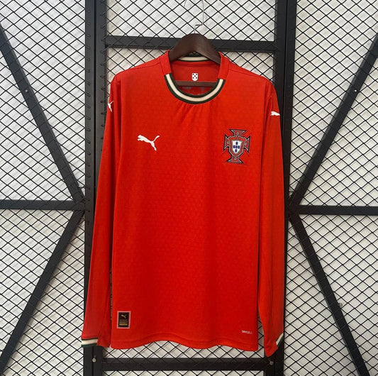 Portugal 2025 Home Soccer Jersey Long Sleeve