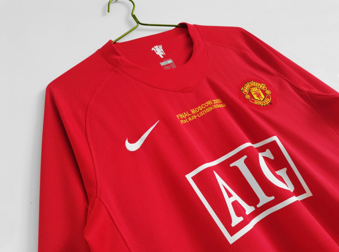 Manchester United 2007/08 Home Jersey Long Sleeve