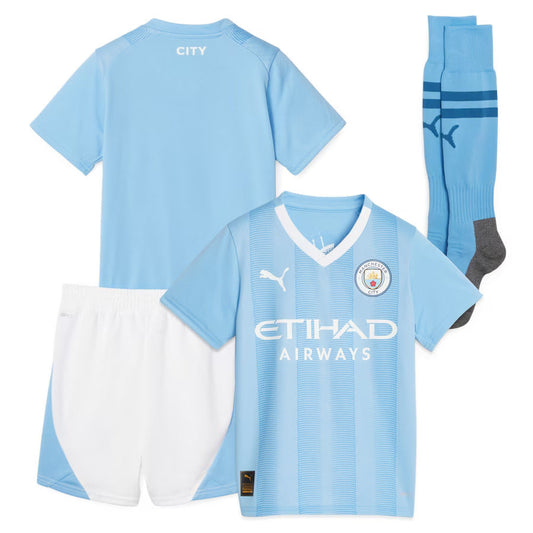23/24 Manchester City Home Kit for Kids