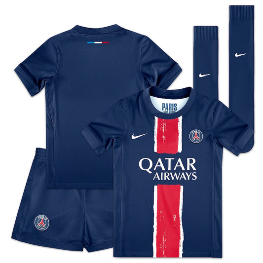 PSG Kids 2024/25 Home Kit with Dri-FIT Technology